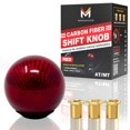 thumbnail image 1 of Pomo de cambio de fibra de carbono rojo Mega Racer Ball | Pomos de cambio manual automático sin botones | Perilla de cambio de marchas, perillas de palanca de cambios manuales para coche, 6 velocidade, 1 of 1