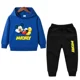 thumbnail image 3 of Conjunto de sudadera con capucha para niños, ropa para niños, ropa para bebés, suéteres casuales con capucha de Mickey, sudadera con capucha y pantalones, 2 piezas/conjunto, 2 a 14 años, 3 of 5