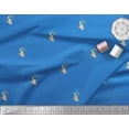 thumbnail image 2 of Soimoi Cotton Voile Fabric Dot,Leaves & Peony Floral Print Sewing Fabric Yard 42 Inch Wide, 2 of 3