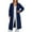 Navy, variant on Womens Plus Size Hooded Cardigan Black Long Sleeve Long Knit Coat Jacket Lightweight Hoodies Loose Fit Fall Long Outwear Tops GY2 S