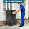 thumbnail image 5 of Bifanuo Outdoor Deck Box with Lockable Secure, Waterproof & Anti-Theft Parcel Storage Box for Porch, House, Curbside, Durable Resin Storage Box for Outside Deliveries,Black, 5 of 8