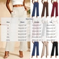 thumbnail image 4 of DYTTDG Women's Wide Leg Chino Pants | High Waisted Straight Leg Business Casual Trousers with Pockets, Office Wear, 4 of 7