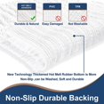 thumbnail image 3 of Soft Plush Microfiber Bathroom Rugs, Absorbent Bath Rugs Non Skid Machine Wash Dry Bath Mats for Tub,Shower and Bath Room Floor Mats (17x24inches, White), 3 of 6