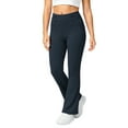 thumbnail image 3 of Girls' Fleece-Lined Flare Yoga Pants High Waist Leggings Pants Casual Fall Winter Athletic Workout Trousers with Side Pockets, 3 of 8
