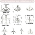 thumbnail image 2 of 1Box 80Pcs Airplane Charms Bulk Flight Charm Silver Vintage Cute Transportation Vehicle Plane Charm Charms Supplies DIY Necklace Bracelet Earrings Keychains Crafts Gifts, 2 of 6