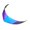 Deep Blue, variant on TT-Course Helmet Spoiler for KYT Rear Trim Accessories Moto Replacement
