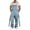 Sky Blue, variant on Men's Baggy Denim Overalls Bib Wide Leg Jeans with Utility Pockets Stretch Dungarees for Daily Wear Streetwear Hip Hop Skateboard Fall