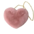 thumbnail image 2 of Furry Purse for Girls,Pink Heart Shaped Fluffy Faux Fur Handbag for Women,Soft Small Shoulder Bag Clutch Purse,Heart Purses for Women with Chain Crossbody,Unique Plush Purses for Women Valentine, 2 of 7