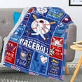 thumbnail image 2 of Baseball Blanket Ultra Soft Warm Flannel Throw Blanket Baseball Lover Baseball Team Blankets Gifts for Boys Adults Kids 60"X50", 2 of 6