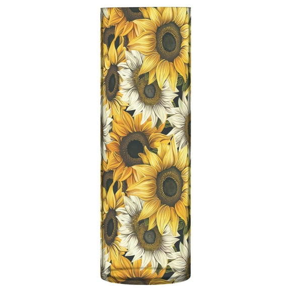 JSTEL Sunflower Vintage Yellow & White Flower Vase Decorative Floreros for Home Decor Bedroom Living Room Office Table Shelf Bathroom