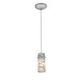 thumbnail image 3 of Access Lighting - Cylinder-10W 1 LED Cord Pendant-Brushed Steel Finish-Opal, 3 of 3