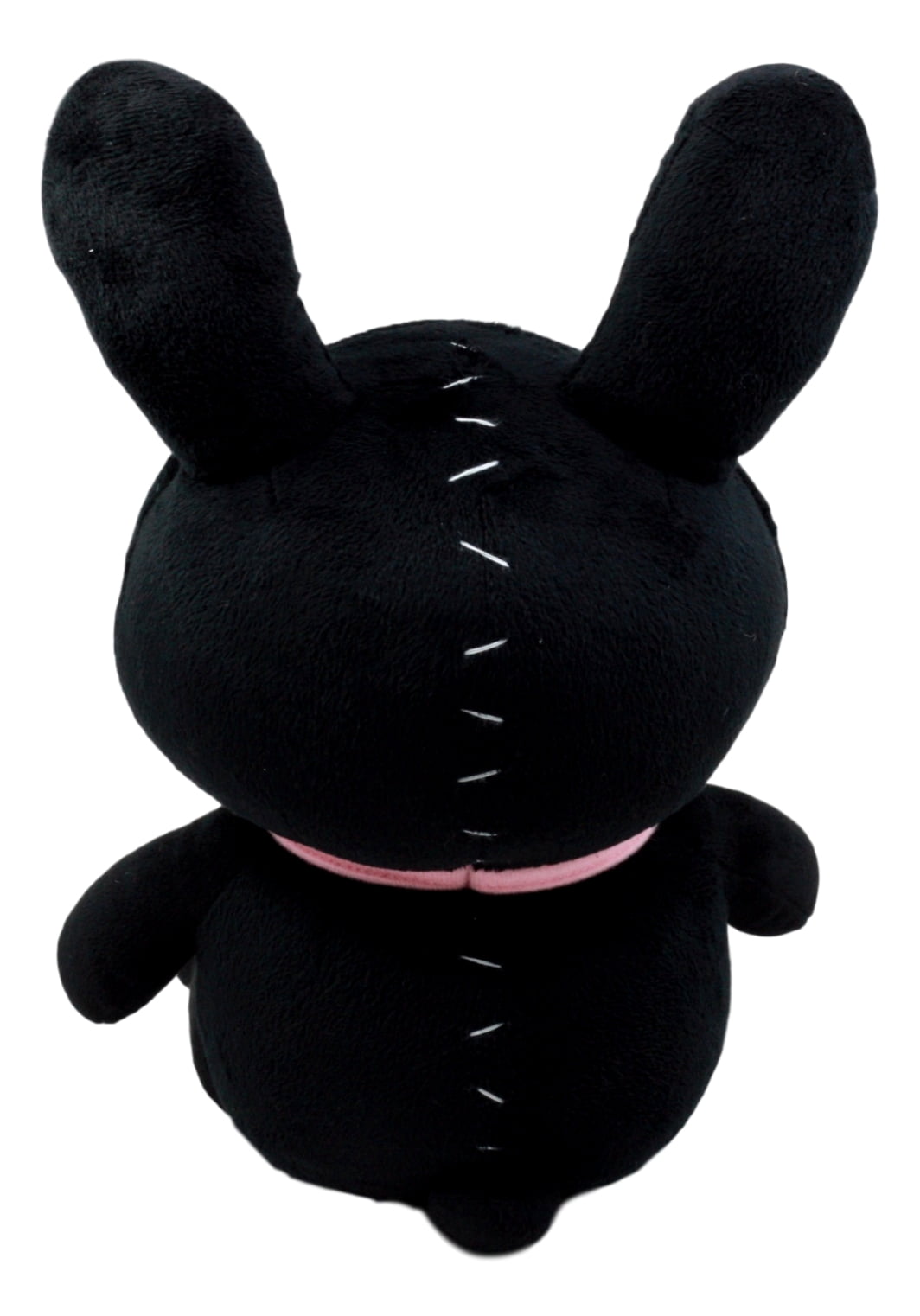 Ebros Furry Bones Skeleton Black Bunny With Pink Polkadot Tie Plush Toy Doll Collectible Rabbit Bun Bun Doll