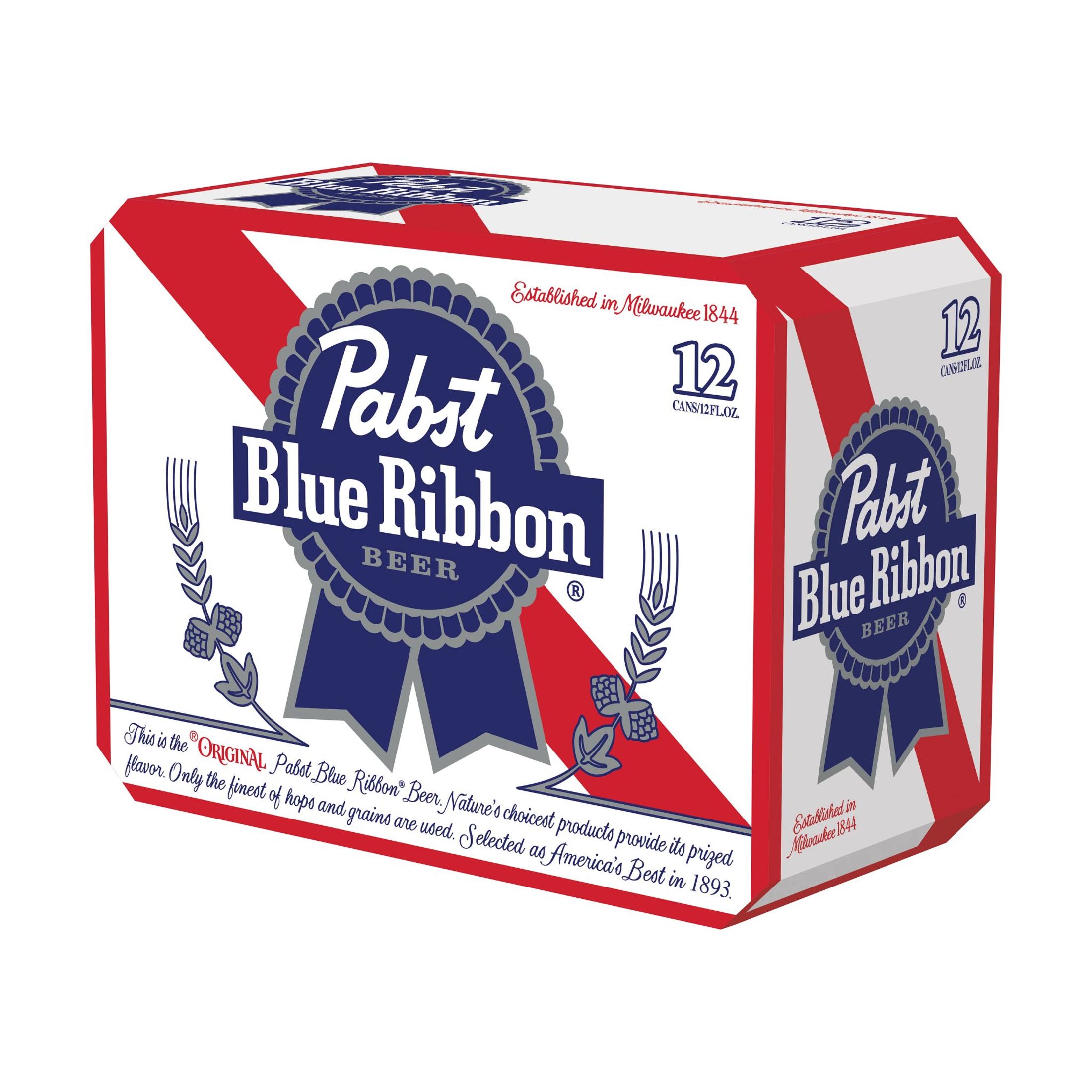 Pabst Blue Ribbon, Domestic Lager, 12 Pack, 12 fl oz Can, 3.9% ABV - image 4 of 12