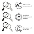 thumbnail image 4 of Curtain Rings with Clips 50 Pack Metal Curtain Clips Decorative Drapery Rings (1.26 Inch Interior Diameter Matte Black), 4 of 7