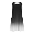 thumbnail image 6 of Taylonsss Womens Gradient Print Sleeveless Loose Fit Casual Dress with Pockets Beach Resort Outfit, 6 of 8