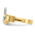 thumbnail image 4 of Bague Claddagh Dorée 14k Celtique, 4 of 9