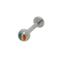 thumbnail image 1 of Labret Monroe Lip Jewelry with Rainbow Logo Ball End, 1 of 1