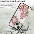 thumbnail image 6 of Floral Pattern Wallet Case for iPhone 13 with RFID Blocking Card Holder, Colorful Flower Pattern PU Leather Stand Flip Case for Women Girls, Magnetic Clasp Shockproof Phone Cover, Three Roses, 6 of 7