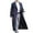 Navy-b, variant on Men's Full Length Winter Trench Coat Double Blend Long Windbreaker Notch Lapel Peacoat Overcoat,Khaki,8XL