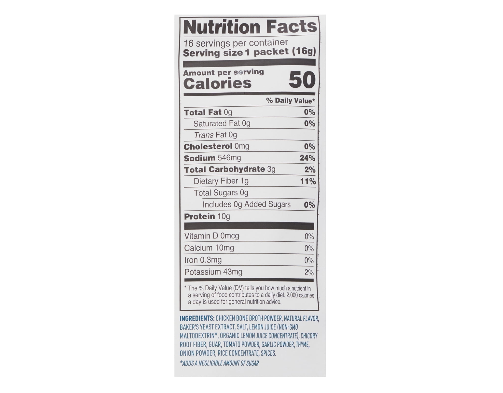Bare Bones Instant Bone Broth 16 x 0.53 oz Chicken