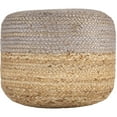thumbnail image 1 of Spitiko Homes Pouf Rond de 18 Po de Large en Naturel et Gris, 1 of 4