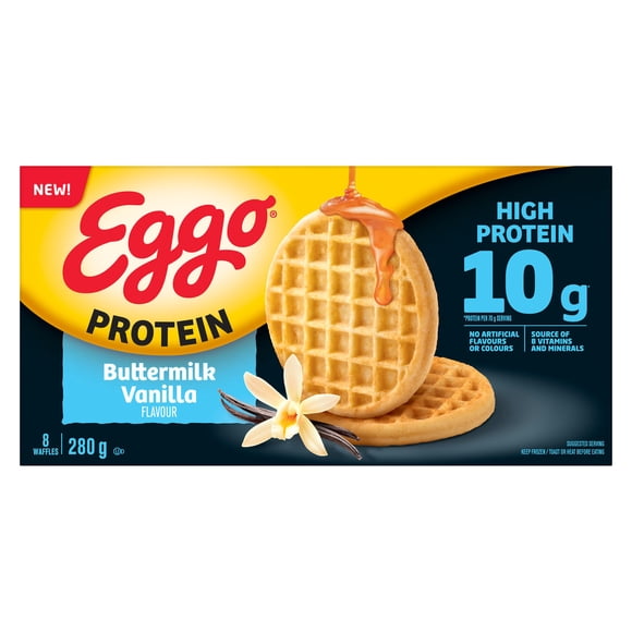 Eggo Protein Buttermilk Vanilla Waffles 8 Count, Eggo Protein Buttermilk Vanilla Waffles