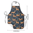 thumbnail image 4 of Naloa 1Pack Adjustable Bib Apron Waterdrop Resistant Cooking Kitchen Aprons for Women Men Chef, Reindeer Print, 4 of 5