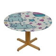 thumbnail image 3 of Unicorn Cat Fitted Tablecloth Round Elastic Table Cover, Pattern with, 3 of 8