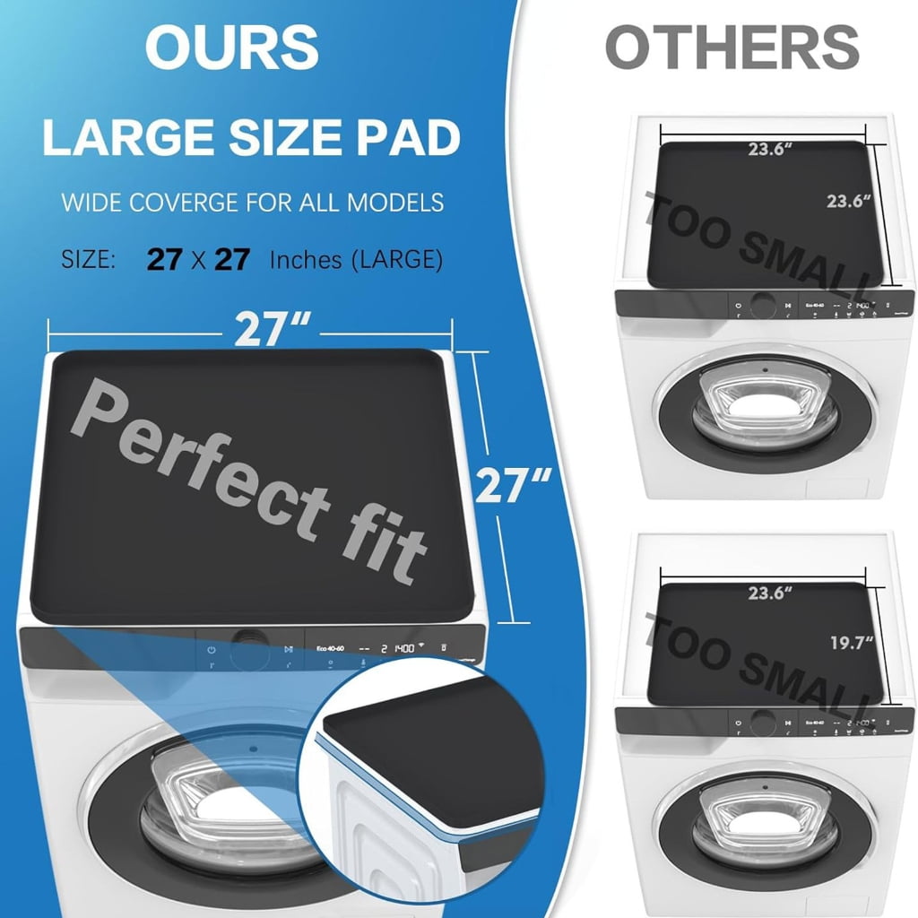 Nonslip Washing Machine Silicone Mat Waterproof Floor Guard Replacement Protector Washing Machine Accessories