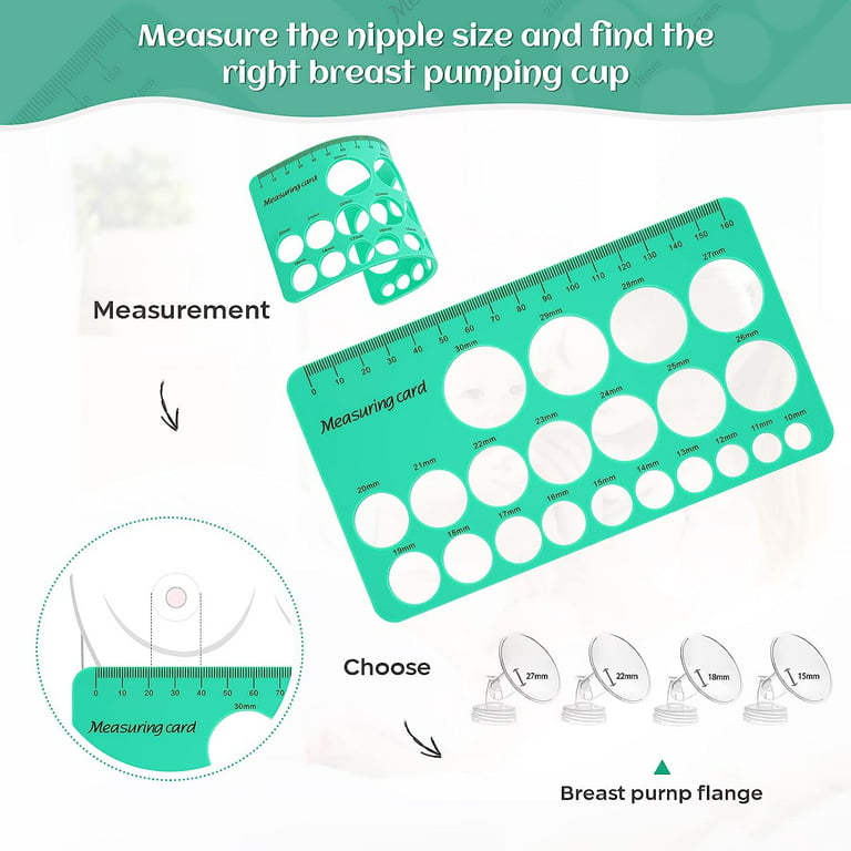 Silicone Nipple Ruler to Measure Optimal Breast Shield Size
