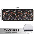 thumbnail image 5 of Kitchen Rugs Sets Of 2,Colorful Mushroom Floral Black Pattern Anti Fatigue Kitchen Mat Rugs Non Slip Washable,Decorative Kitchen Floor Mats for Kitchen,Sink,Laundry,17"x47"+17"x47", 5 of 5