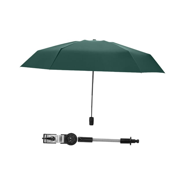 HILABEE Parasol de Plage Diamètre 90 cm Réglable avec Dispositif de Fixation à Pince Léger Vert