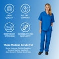 thumbnail image 6 of Women's Scrub Sets, Scrub Top and Pants (Royal Blue, Small), 6 of 7