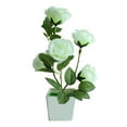 thumbnail image 2 of Travelwant Potted Artificial Flowers Fake Flowers in Pots Faux Flowers Silk Rose in Pot for Home Office Wedding Decoration Desktop Decor, 2 of 7