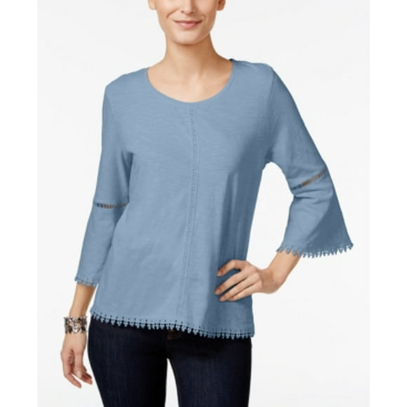 Style Co Petite Lanterne à Garniture au Crochet-SL Bleu Brouillard, Taille PTP
