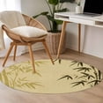 thumbnail image 3 of Area Rug 48in, Watercolor Nature Asian Plant Floor Carpet Living Room Rug, Retro Chinese Painting Non-Slip Welcome Mat Indoor Rugs for Bedroom Dining Room, 3 of 9