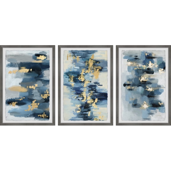Marmont Hill Blue Florals Triptych