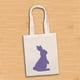 thumbnail image 4 of Bolso de mano de lona, ​​9 x 6,7 pulgada diseño de doble asa Bolso con diseño , Bolsas de comestibles reutilizables R Púrpura Macarena Busket de Pascua, 4 of 5