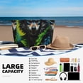 thumbnail image 5 of Zufioo Realistic Style Wolf Warrior Print Large Capacity Beach Travel Bag, Zippered Pocket Foldable Hand-held Shoulder Beach Bag, 5 of 7