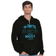 thumbnail image 5 of Retro PACMAN Ghosts with the Most Zip Up Hoodie Men's Women's Brisco Brands X, 5 of 6