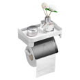 thumbnail image 1 of Portarrollos De Papel Higiénico Adhesivo Que No Deja Marcas Sin Clavos Papel Enrollado Montada En La Pared Con Deflector Impermeable De Gran Capacidad Para Baño Speravity HA015700-00, 1 of 6