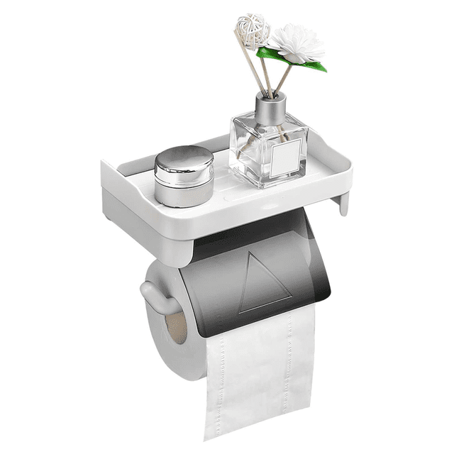 Portarrollos De Papel Higiénico Adhesivo Que No Deja Marcas Sin Clavos Papel Enrollado Montada En La Pared Con Deflector Impermeable De Gran Capacidad Para Baño Speravity HA015700-00