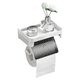 thumbnail image 1 of Portarrollos De Papel Higiénico Adhesivo Que No Deja Marcas Sin Clavos Papel Enrollado Montada En La Pared Con Deflector Impermeable De Gran Capacidad Para Baño Cateissary HA015700-00, 1 of 6