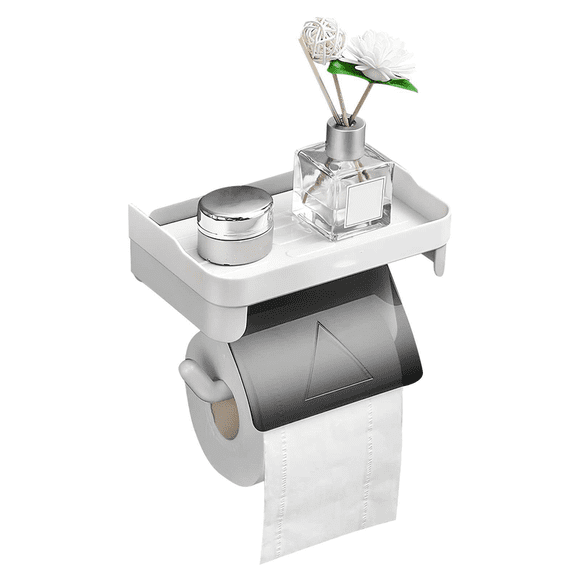 Portarrollos De Papel Higiénico Adhesivo Que No Deja Marcas Sin Clavos Papel Enrollado Montada En La Pared Con Deflector Impermeable De Gran Capacidad Para Baño Scienceny HA015700-00