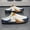 Beige Color, variant on Men's & Women's All-Season Cushioned Slip-On Shoes - Non-Slip Slippers with -Absorbing PVC Soles, White/Navy Blue PU Upper, Lightweight /Outdoor Beach, Camping & Casual Sneakers
