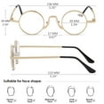 thumbnail image 3 of KOOSUFA Small Round Metal Reading Glasses 2.50 Blue Light Blocking Women Men Retro Eyeglasses Readers Eyewear Gold, 3 of 8