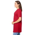 thumbnail image 3 of Woman Within Plus Size Perfect Short-Sleeve Shirred V-Neck Tunic, 3 of 6