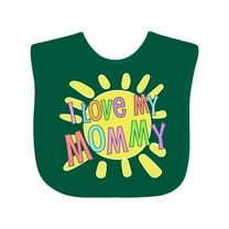 Inktastic I Love My Mommy Sun and Rainbow Letters Boys or Girls Baby Bib