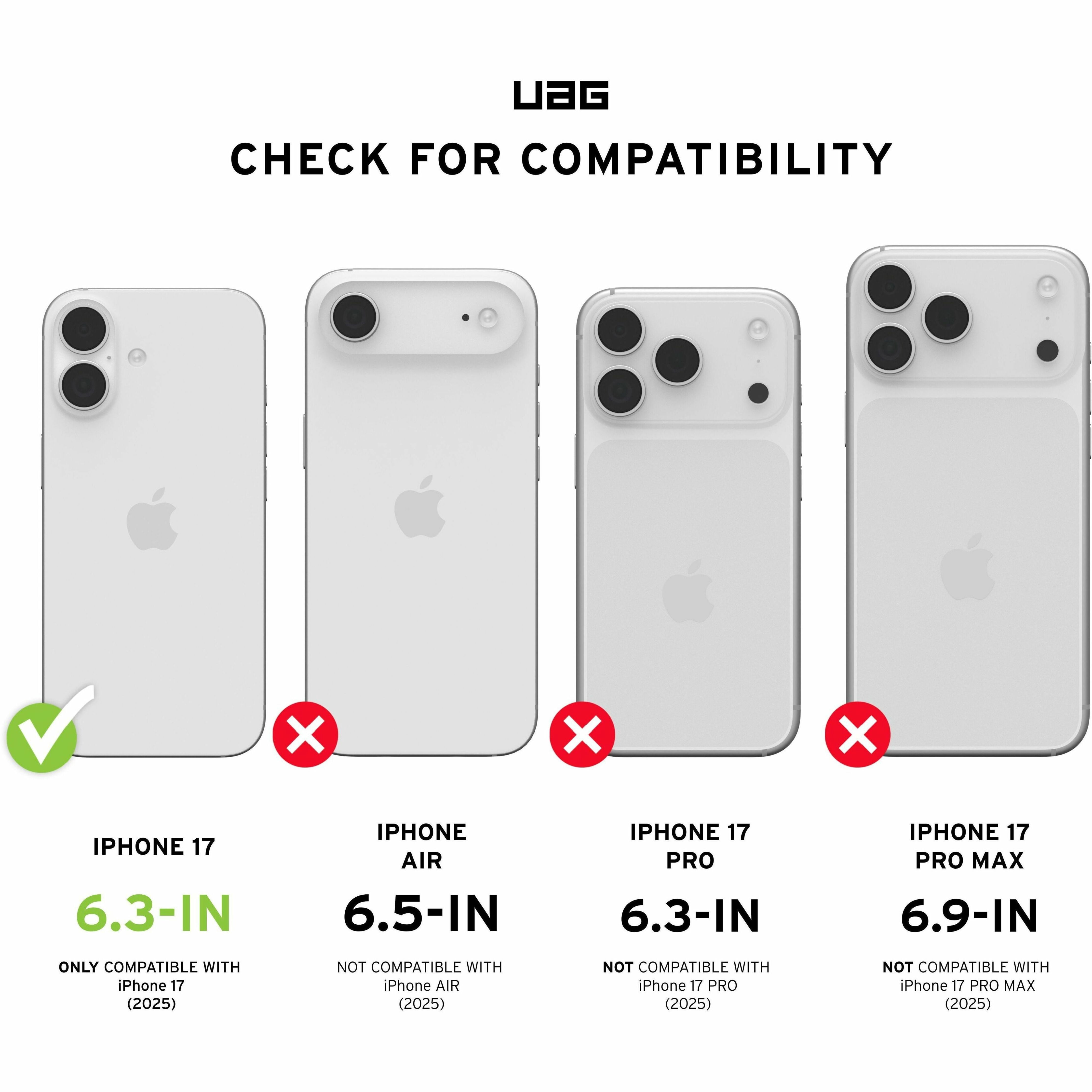 UAG iPhone 17 Case Civilian LT - Compatible with MagSafe Military Grade Protective Cover, Black