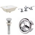 thumbnail image 1 of 18.25-in. W CUPC Rectangle Bathroom Undermount Sink Set In White - Chrome Hardware - Overflow Drain Incl. AI-25929, 1 of 9